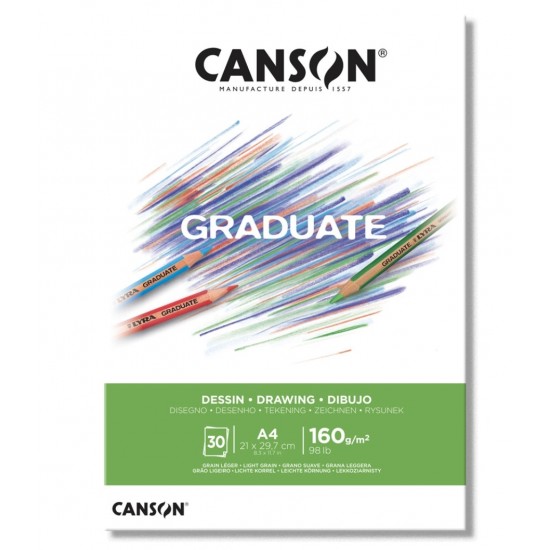 دفتر رسم جريدويت ديزاين مصمغ 160غم 30 ورقة CANSON